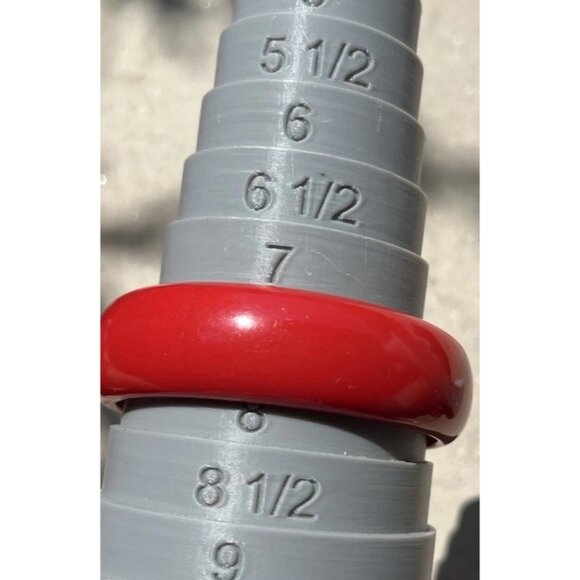 Vintage Red and Green Bangle Bracelet Lucite 1960s Women’s Sz 8” - Picture 5 of 14